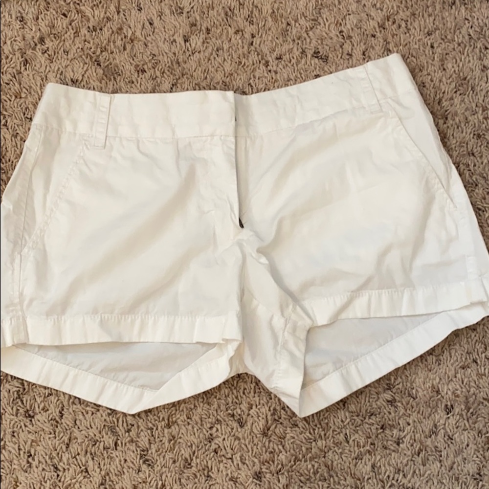 JCrew white chino shorts